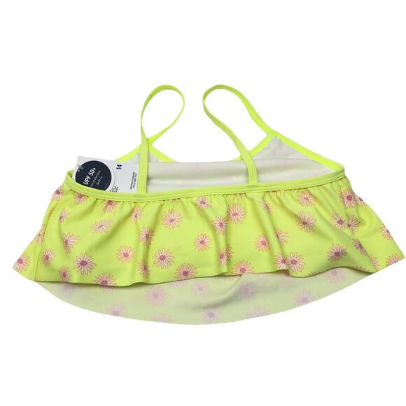 Oshkosh B'Gosh Girls Floral Bikini Set 2 Piece Swimsuit High Waist Sz 14 UPF 50+ - Picture 4 of 11